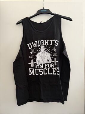Dwight's Gym For Muscles Black Graphic Tank The Office